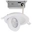 9 Watt CCT Selectable LED Direct Wire Downlight Gimbaled 4 Inch Round Remote Driver White (Pack of 2)