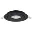 9 Watt CCT Selectable LED Direct Wire Downlight Gimbaled 4 Inch Round Remote Driver Black