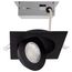 9 Watt CCT Selectable LED Direct Wire Downlight Gimbaled 4 Inch Square Remote Driver Black