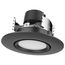7.5 Watt LED Retrofit Downlight Gimbaled 120 Volt CCT Selectable Black Finish