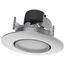7.5 Watt LED Retrofit Downlight Gimbaled 120 Volt CCT Selectable Brushed Nickel Finish