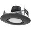 10.5 Watt LED Retrofit Downlight Gimbaled 120 Volt CCT Selectable Black Finish