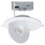 15 Watt CCT Selectable LED Direct Wire Downlight Gimbaled 6 Inch Round Remote Driver White