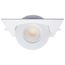 15 Watt CCT Selectable LED Direct Wire Downlight Gimbaled 6 Inch Square Remote Driver White