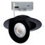 15 Watt CCT Selectable LED Direct Wire Downlight Gimbaled 6 Inch Round Remote Driver Black