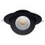 15 Watt CCT Selectable LED Direct Wire Downlight Gimbaled 6 Inch Round Remote Driver Black