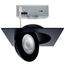 15 Watt CCT Selectable LED Direct Wire Downlight Gimbaled 6 Inch Square Remote Driver Black