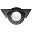 15 Watt CCT Selectable LED Direct Wire Downlight Gimbaled 6 Inch Square Remote Driver Black