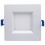 12 Watt LED Low Profile Regress Baffle Downlight 4" Remote Driver CCT Selectable Square Shape White Finish 120 Volt (Pack of 2)