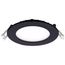 10 Watt LED Direct Wire Downlight Edge-lit 4" CCT Selectable 120 volt Dimmable Round Remote Driver Black Finish (Pack of 2)