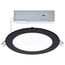 12 Watt LED Direct Wire Downlight Edge-lit 6" CCT Selectable 120 volt Dimmable Round Remote Driver Black Finish, S11875R1