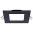 10 Watt LED Direct Wire Downlight Edge-lit 4" CCT Selectable 120 volt Dimmable Square Remote Driver Black Finish