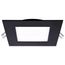 12 Watt LED Direct Wire Downlight Edge-lit 6" CCT Selectable 120 volt Dimmable Square Remote Driver Black Finish (Pack of 2)