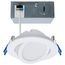 11 Watt 4" Directional Low-Profile Downlight CCT Selectable 120 Volt White Finish
