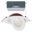 9 Watt LED Fire Rated 4 Inch Direct Wire Directional Downlight Round Shape White Finish CCT Selectable Dimmable 120 Volts (Pack of 2)