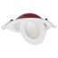 9 Watt LED Fire Rated 4 Inch Direct Wire Directional Downlight Round Shape White Finish CCT Selectable Dimmable 120 Volts (Pack of 2)