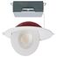 15 Watt LED Fire Rated 6 Inch Direct Wire Directional Downlight Round Shape White Finish CCT Selectable Dimmable 120 Volts