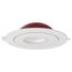 15 Watt LED Fire Rated 6 Inch Direct Wire Directional Downlight Round Shape White Finish CCT Selectable Dimmable 120 Volts