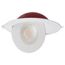 15 Watt LED Fire Rated 6 Inch Direct Wire Directional Downlight Round Shape White Finish CCT Selectable Dimmable 120 Volts