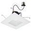 Field Selectable LED Downlight Retrofit Deep Baffle 8/10.5/13.5 Watts 27K/30K/35K/40K/50K CCT 5-6" Square Shape White Finish 120 Volts (Pack of 2)