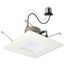 LED Retrofit Downlight 7.5/10.5/14.5 Wattage Selectable CCT and Lumens Selectable 120 Volt ColorQuick and PowerQuick Technology Square White Finish (Pack of 2)