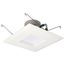 LED Retrofit Downlight 7.5/10.5/14.5 Wattage Selectable CCT and Lumens Selectable 120 Volt ColorQuick and PowerQuick Technology Square White Finish (Pack of 2)