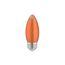 2 Watt C11 LED Bulb - Satin Spun - Amber - Medium base - 2100K - 100 Lumens - 120 Volt (5 Pack)