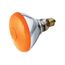 100 Watt BR38 Incandescent Bulb - Amber - 2000 Average rated hours - Medium base - 120 Volt (6 Pack)