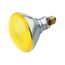 100 Watt BR38 Incandescent Bulb - Yellow - 2000 Average rated hours - Medium base - 120 Volt (6 Pack)