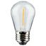 24Ft LED String Light Includes 12-S14 bulbs 2200K White Cord