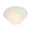 2 Light 13" Flush w/ Frosted Ribbed Textured White Finish
