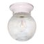 1 Light 6" Flush w/ Clear Ribbed Glass White Finish (Pack of 2)