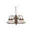 5 Light 22" Chandelier w/ Clear Ribbed Shades Old Bronze Finish