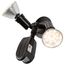 2 Light 10" Flood Light Exterior PAR38 w/ Adjustable Swivel & Motion Sensor Bronze Finish