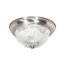 2 Light 13" Flush Mount Clear Ribbed Glass Brushed Nickel Finish