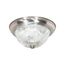 3 Light 15" Flush Mount Clear Ribbed Glass Brushed Nickel Finish
