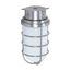1 Light 11" Industrial Style Surface Mount w/ Frosted Glass Metallic Silver Finish