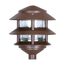 Pagoda Garden Fixture Small Hood 1 light 2 Louver Old Bronze Finish