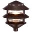 Pagoda Garden Fixture Small Hood 1 light 2 Louver Old Bronze Finish