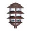 Pagoda Garden Fixture Small Hood 1 light 3 Louver Old Bronze Finish