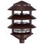 Pagoda Garden Fixture Small Hood 1 light 3 Louver Old Bronze Finish