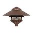 Pagoda Garden Fixture Large 10" Hood 1 light 2 Louver Old Bronze Finish