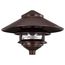 Pagoda Garden Fixture Large 10" Hood 1 light 2 Louver Old Bronze Finish