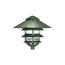 Pagoda Garden Fixture Large 10" Hood 1 light 3 Louver Green Finish