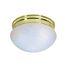 2 Light 10" Flush Mount Medium Alabaster Mushroom Polished Brass Finish (Pack of 2)