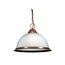 1 Light 15" Pendant Frosted Prismatic Dome Old Bronze Finish