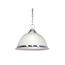 1 Light 15" Pendant Frosted Prismatic Dome Brushed Nickel Finish