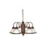 5 Light 22" Chandelier w/ Frosted Ribbed Shades Old Bronze Finish