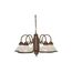 5 Light 22" Chandelier w/ Frosted Ribbed Shades Old Bronze Finish