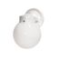 1 Light 6" Porch Wall w/ White Globe Gloss White Finish (Pack of 2)